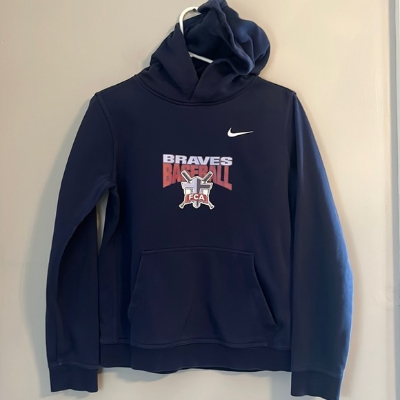 Nike Youth Team Club Braves Baseball FCA Hoodie Size XL - Picture 1 of 9